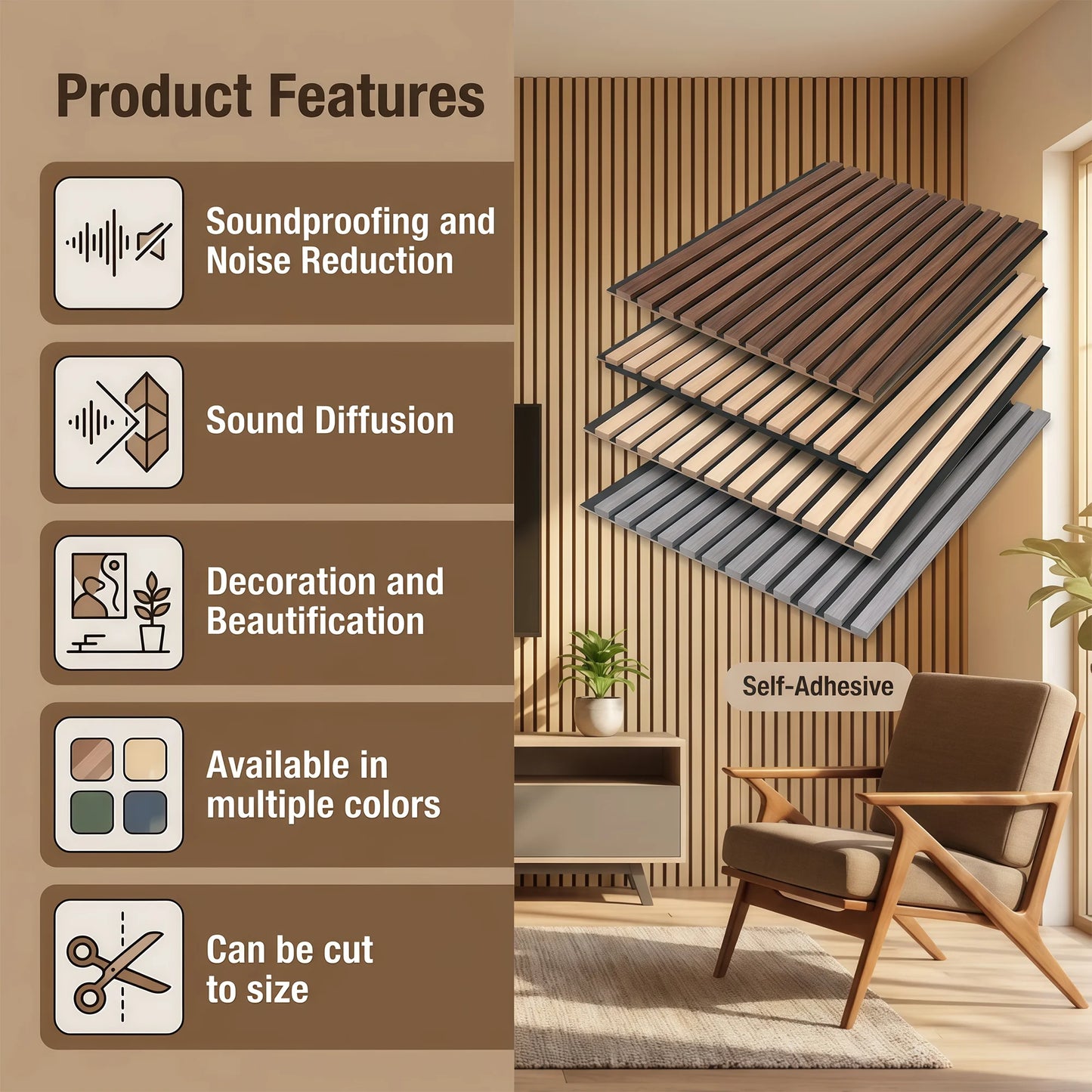 Premium Wood Slat Acoustic Panels