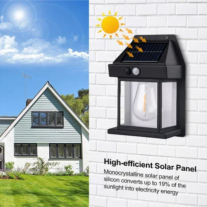 Solar-Powered Outdoor Wall Light with Motion Sensor