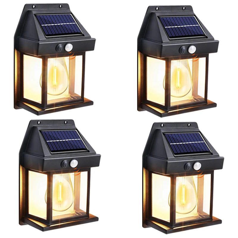 Solar-Powered Outdoor Wall Light with Motion Sensor