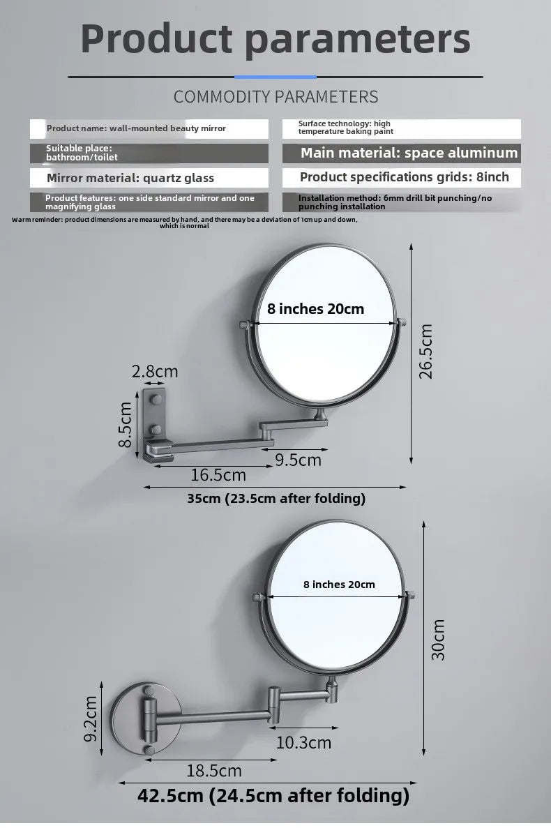 Wall Mounted Makeup Mirror