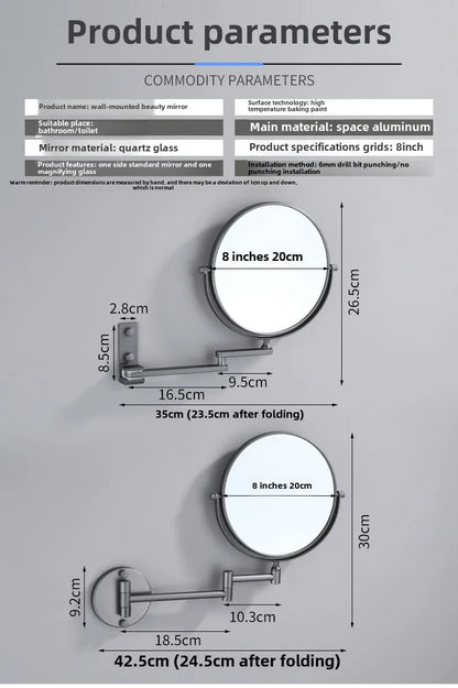 Wall Mounted Makeup Mirror