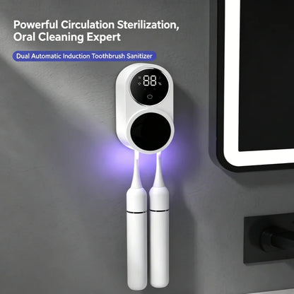 Portable Rechargeable Toothbrush Sterilizer Induction Switch with Charge Display UV