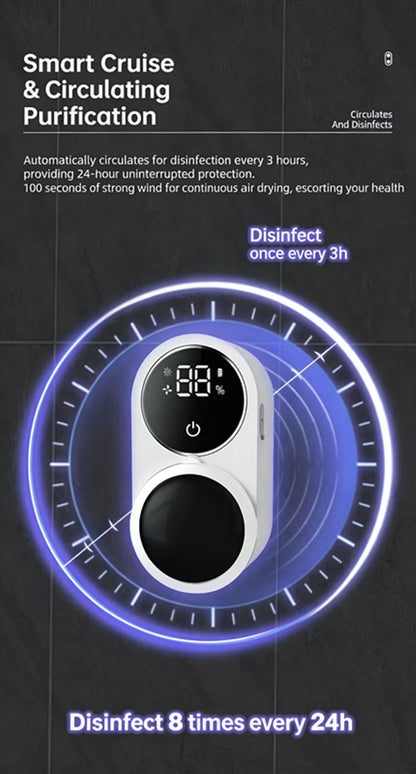 Portable Rechargeable Toothbrush Sterilizer Induction Switch with Charge Display UV