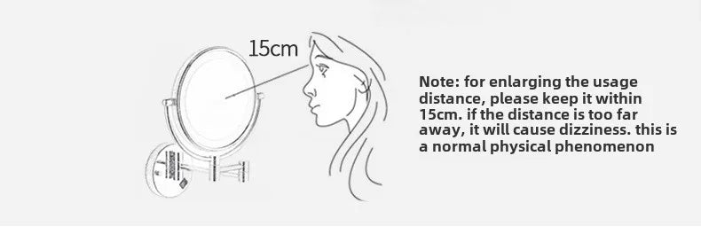 Wall Mounted Makeup Mirror