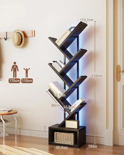 Coleshome Tree Bookshelf with LED Strips