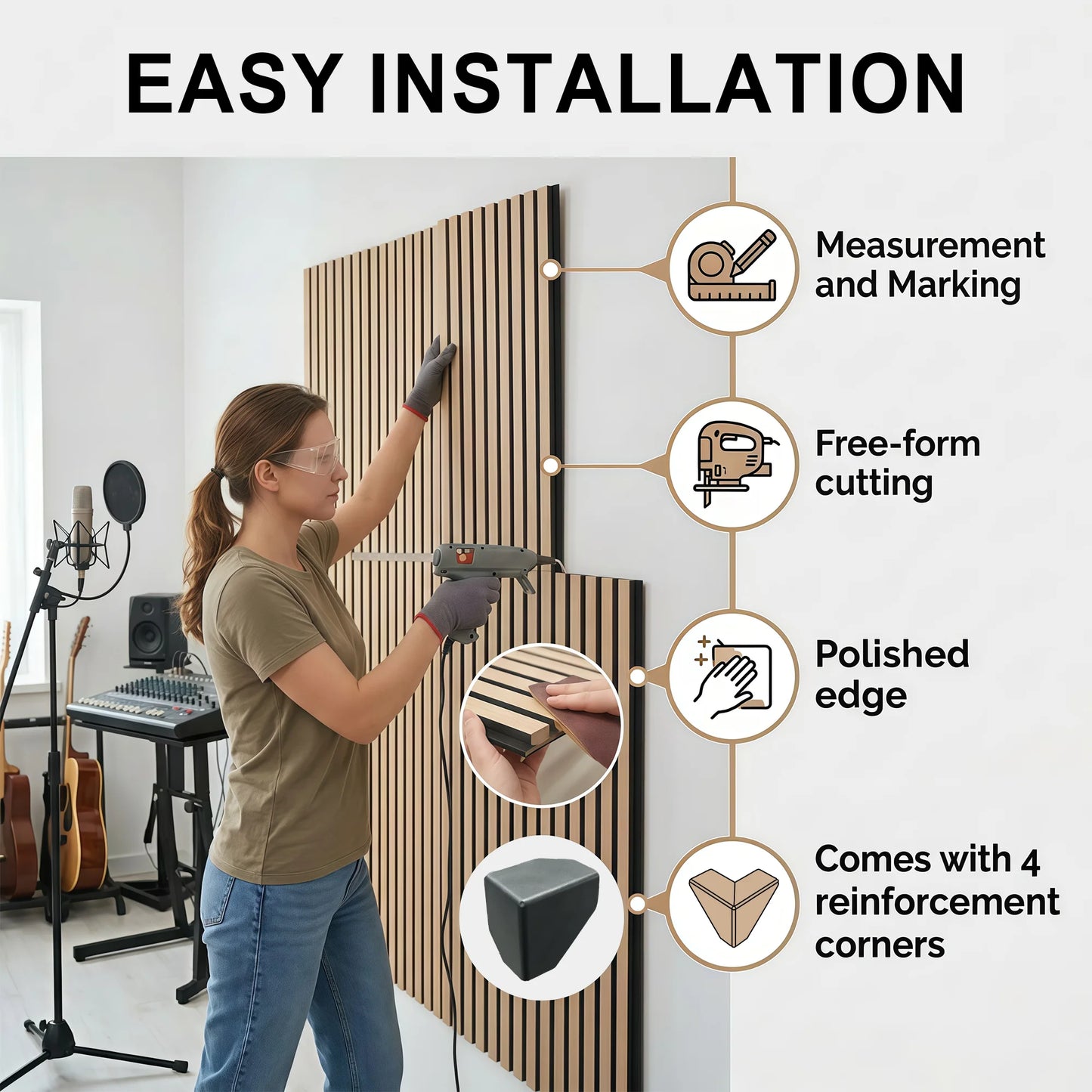 Premium Wood Slat Acoustic Panels