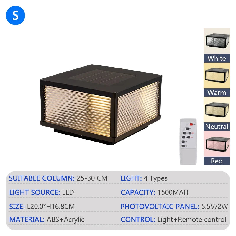 Lifetime LED Solar Column Light