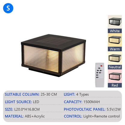 Lifetime LED Solar Column Light