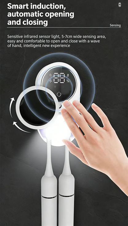 Portable Rechargeable Toothbrush Sterilizer Induction Switch with Charge Display UV