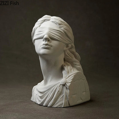 Goddess of Justice Themis Plaster Statue