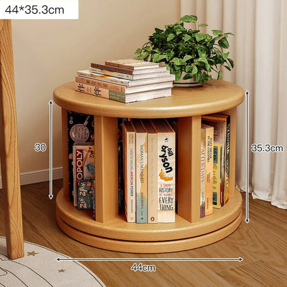 Premium Solid Wood Rotating 360° Bookshelf