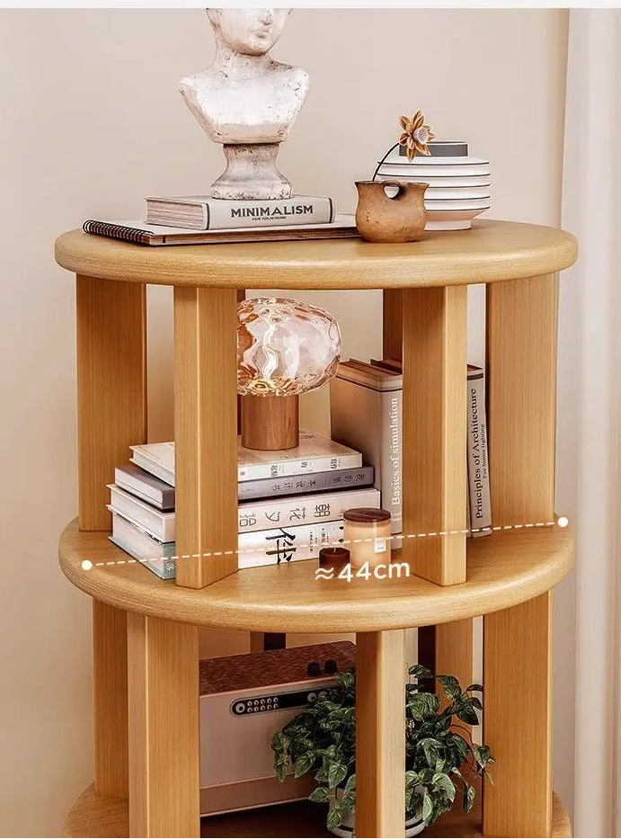 Premium Solid Wood Rotating 360° Bookshelf
