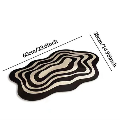 Diatomaceous Earth Mat, Wave Pattern