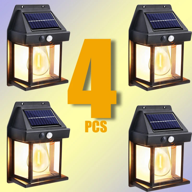Solar-Powered Outdoor Wall Light with Motion Sensor
