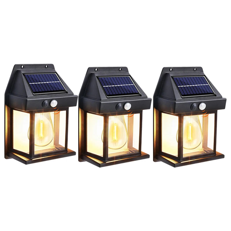 Solar-Powered Outdoor Wall Light with Motion Sensor
