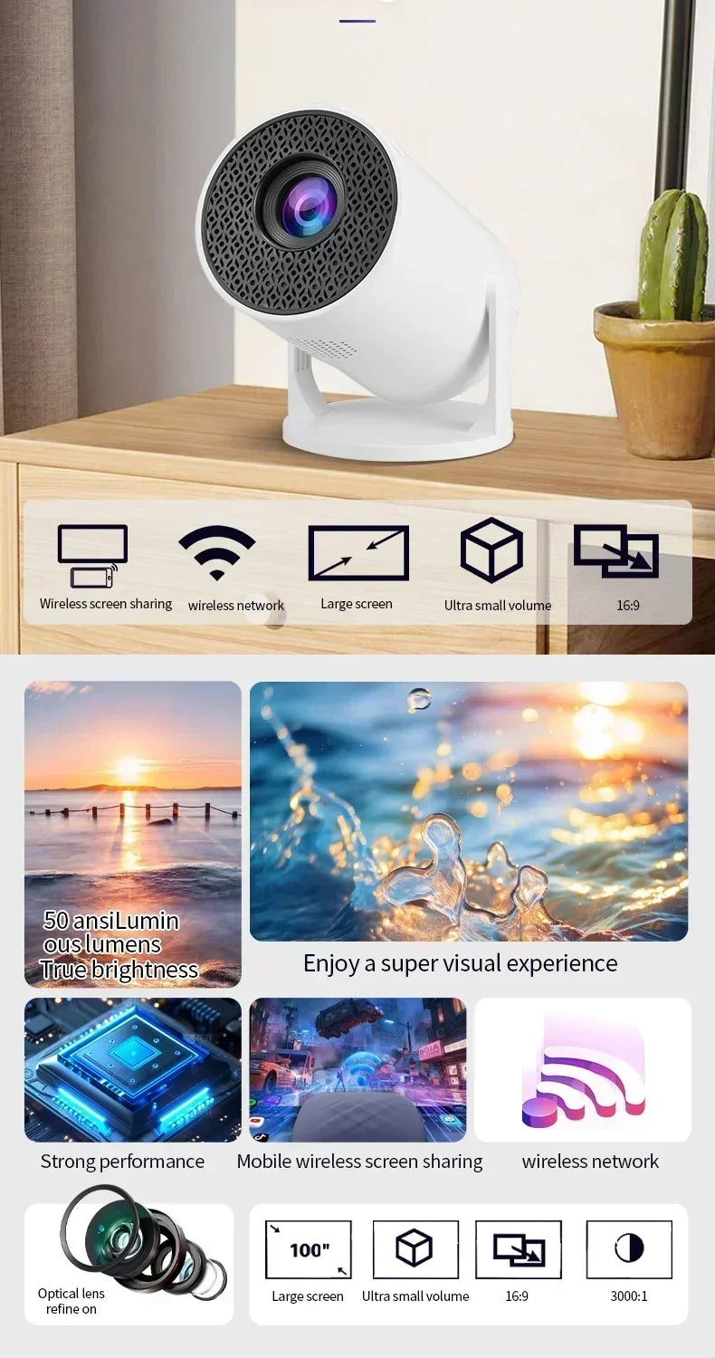 HY300 Ultra  Portable Projector+Storage case+Extra controller