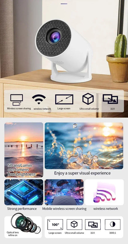 HY300 Ultra  Portable Projector+Storage case+Extra controller