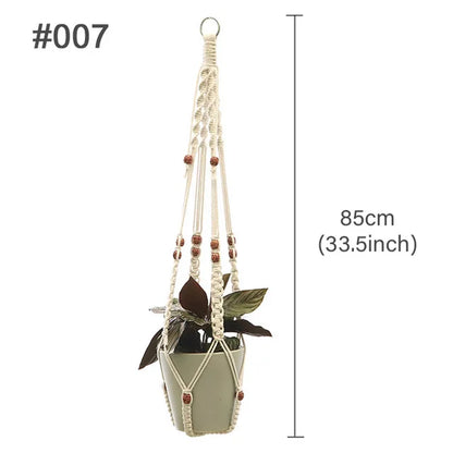 Macrame Hanging Plant Holder Wall Flower Pot Basket for Home