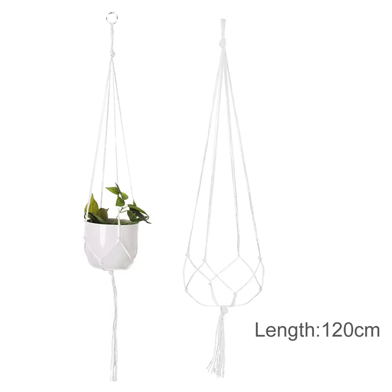 Macrame Hanging Plant Holder Wall Flower Pot Basket for Home