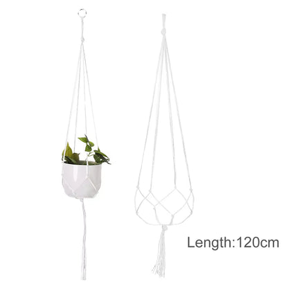Macrame Hanging Plant Holder Wall Flower Pot Basket for Home