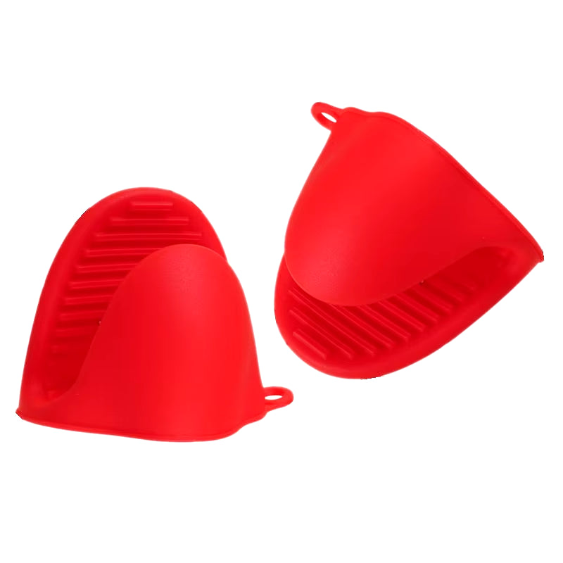 Silicone Heat Resistant Oven Mitts - 2 Pack Non-Slip Anti-Scalding Gloves for Cooking and Baking