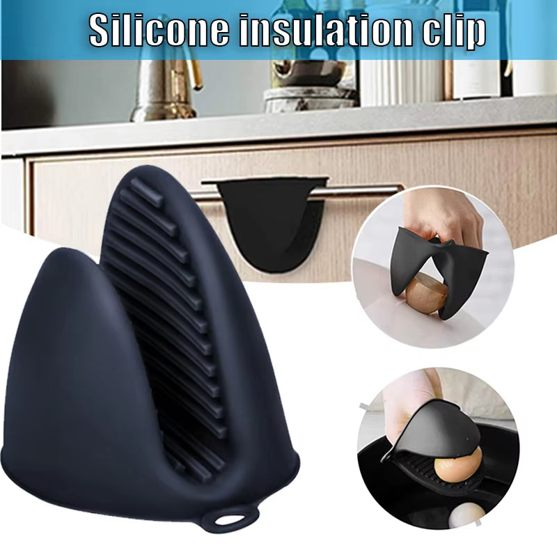 Silicone Heat Resistant Oven Mitts - 2 Pack Non-Slip Anti-Scalding Gloves for Cooking and Baking