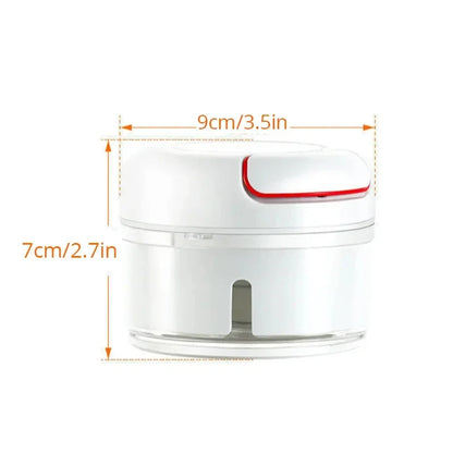 White Handheld Garlic Grinder - Multi-Functional Kitchen Tool for Efficient Garlic Shredding