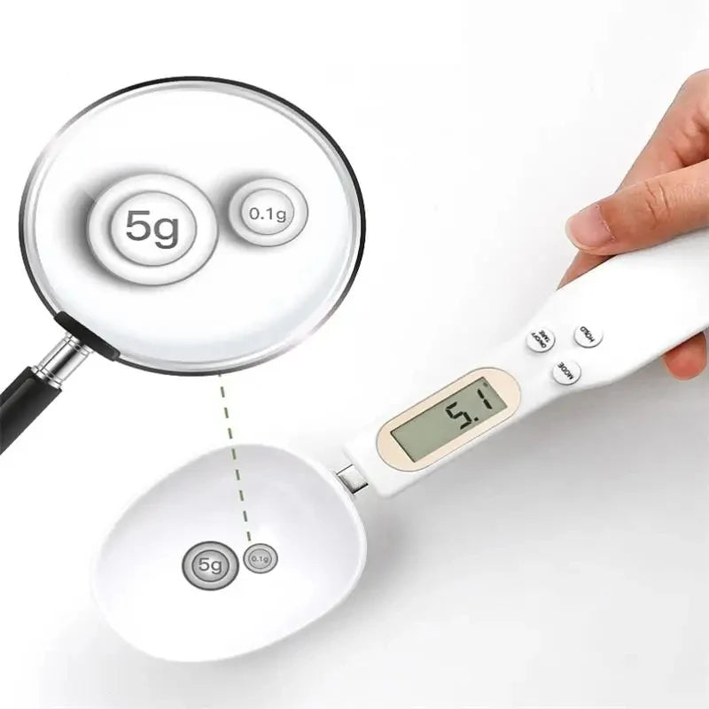 LCD Digital Adjustable Weighing Spoon Scale for Kitchen Measurements and Baking Applications
