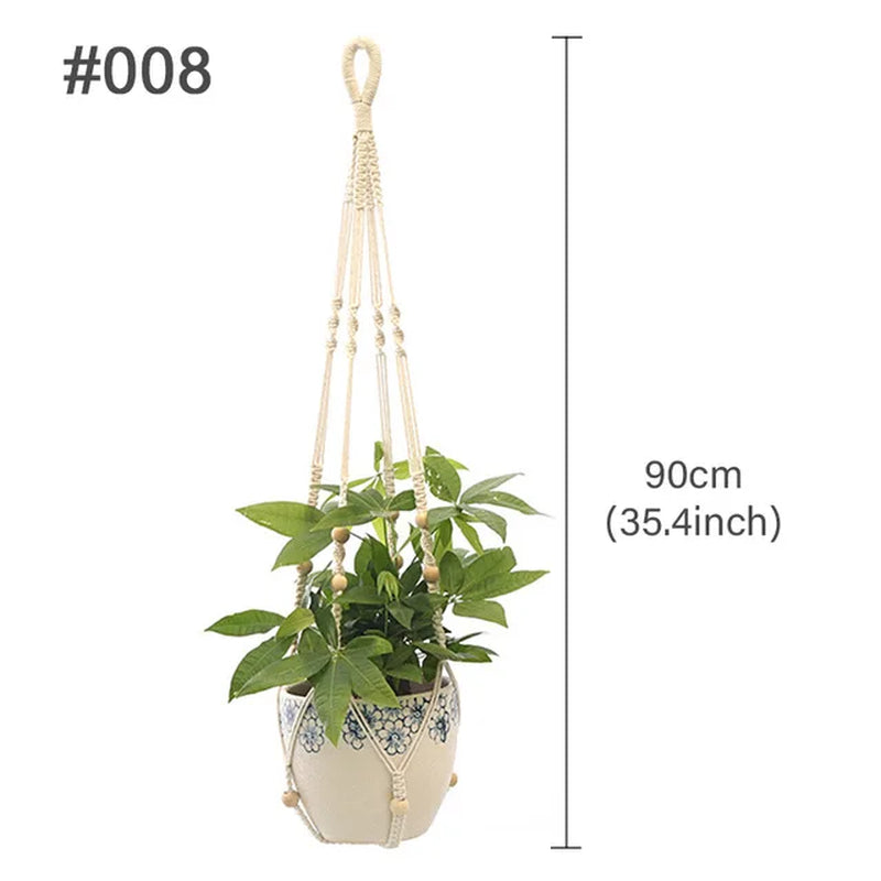 Macrame Hanging Plant Holder Wall Flower Pot Basket for Home