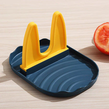 Pan Lid Holder Supports Spoons Pot Cover Rests Spatula Stand for Kitchen Convenience Utensils Tools Accessories Cooker Organizer