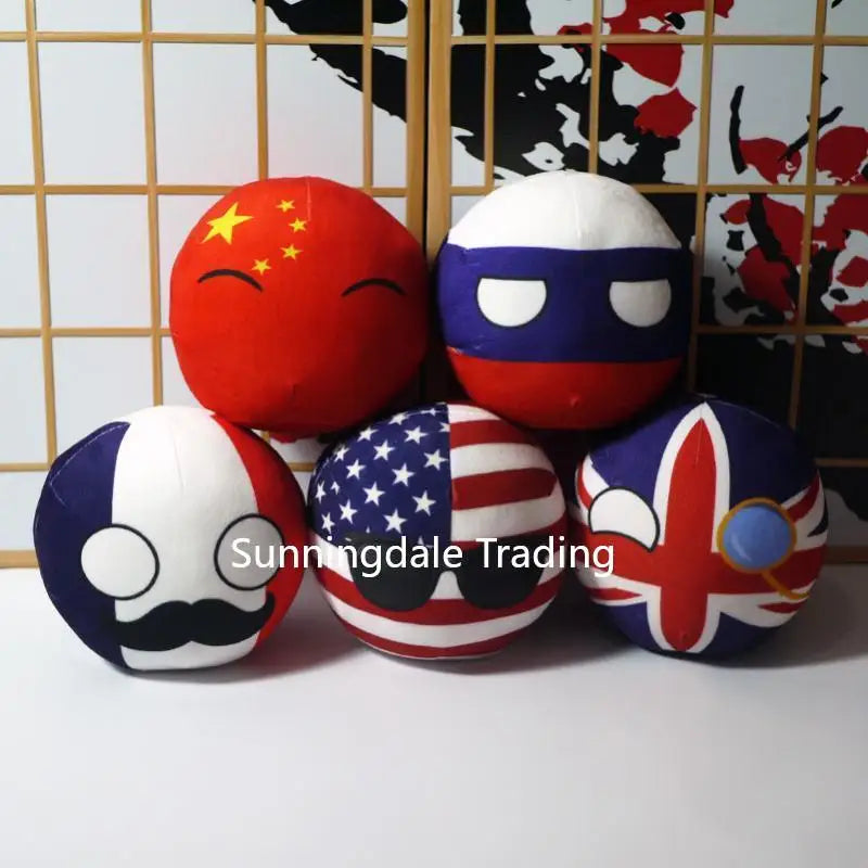 Countryball Plush Toy Soft Cartoon Country Character Doll